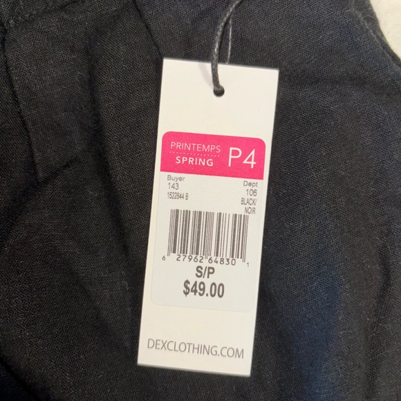 Black A-line cotton skirt with bow. Size small. - Picture 2 of 2